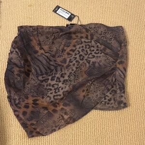 Pretty little thing Animal Print Mini Skirt